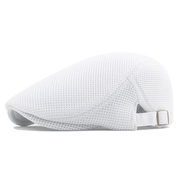 2024 New Summer Men's Hat Breathable Mesh Newsboy Cap Outdoor Gorro Hombre Boina Golf Hats Fashion Solid Flat Caps for Women Men Mesh Summer Hat Adjustable Newsboy Beret Ivy Cap Cabbie Flat Ca
