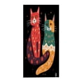 thumbnail image 5 of Vibrant Colorful Cats Beach Towel - Stylish Red & Green Pattern Perfect for Pool Travel and Bathing - Eye-Catching Design, 5 of 6