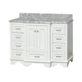 thumbnail image 5 of Nantucket 48" Bathroom Vanity with White Cabinet and Carrara Marble Top, 5 of 7
