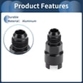 thumbnail image 4 of Conector de línea de combustible 6AN macho a hembra con unión de ajuste EFI de 5/16Npt, adaptador de tubo giratorio negro, 1 pieza, 4 of 6