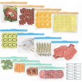 thumbnail image 1 of Eco-Friendly Reusable Silicone Bags, BPA-Free Food Storage with Triple Zip Lock, Leakproof Design, Includes Freezer Labels - 12 Pack, 1 of 5