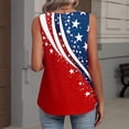 thumbnail image 6 of 250th Anniversary Tank Top for Women 1776-2026 - Patriotic Geometric USA Flag V-Neck Sleeveless Tee - Casual Loose Fit Graphic Top for Independence Day Party Red L, 6 of 6