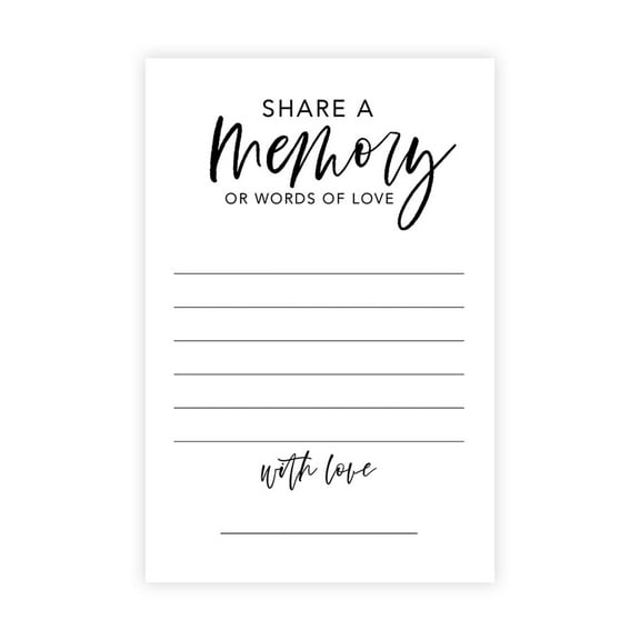 Koyal Wholesale Share a Memory Cards, Classic , Cards for Wedding, Guestbook Alternative, 4" x 6", 52-Pk