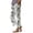 Mint Green, variant on Gsakboxl Capri Pants for Women Botanical Floral Print Patchwork Pocket Loose Fit Casual Full Length Trousers JN