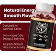 thumbnail image 6 of Organic Maca Nitric Oxide Gummies – Plant-Based Energy & Circulation Support Supplement, Sugar-Free Blackcurrant Flavor, 30 Gummies, 6 of 7