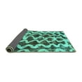 thumbnail image 2 of Ahgly Company Indoor Rectangle Abstract Turquoise Blue Modern Area Rugs, 6' x 9', 2 of 4