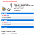 thumbnail image 2 of Brake / Tail / Turn Signal Light Connector - Compatible with 1995, 1999 - 2003 Ford Windstar 2000 2001 2002, 2 of 2