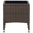 thumbnail image 2 of vidaXL Garden Table Brown 40x40x45 cm Poly Rattan, 2 of 5