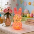 thumbnail image 4 of Lámpara de mesa de conejito de Pascua – Luz de conejos huecos | Decoración festiva, uso interior y exterior, diseño intrincado | Modelo no especificado | Multicolor | 12,5x6cm, 4 of 6