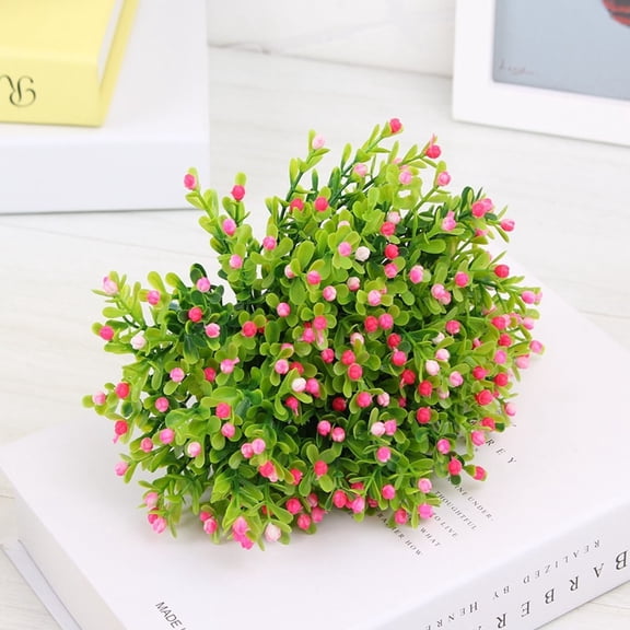 Clearance Artificial flowers under $5,Outdoor Faux Plants Faux Bushes Plastic Artificial Flowers Outdoor Plants For Home Garden Decor