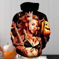 thumbnail image 3 of Sudadera Jersey informal con estampado digital 3D, estilo Halloween, unisex, ajuste holgado, traje diario Cgtredaw Negro T XL para Mujer, 3 of 5