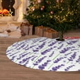 thumbnail image 2 of Cauagu 36" Christmas Tree Skirt Lavender Flowers Pattern Christmas Tree Decorations Tree Mat for Xmas Decorations Occasion Holiday Home Decor -36", 2 of 7