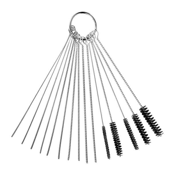 Carburador Dirt Jet Quitar herramienta Limpiador de carbón 10 agujas de limpieza 5 cepillos Kit