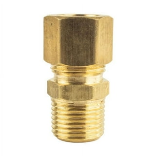 Legines Brass Compression Tube Fitting, Union, 3/8 OD x 3/8 OD, Pack of 2