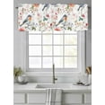 thumbnail image 4 of Spring Bird Valances for Windows, Rod Pocket Kitchen Valance Curtains - Soft & Washable Small Window Treatment for Living Room,&nbsp;Bathroom, Pink Flowers, 54x18inch, 4 of 9