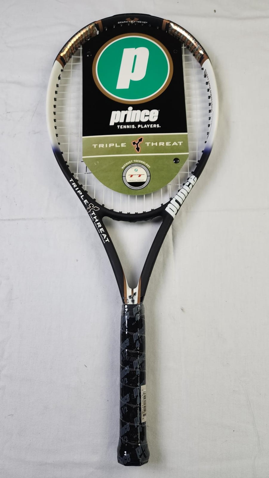 Prince Triple Threat Tennis Racket (TC68B) - 4 1/2 in, Strung, OS, Vintage