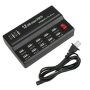 12 Ports USB Hub, Multiple Devices 12 Port Charging Station, ABS For Home
