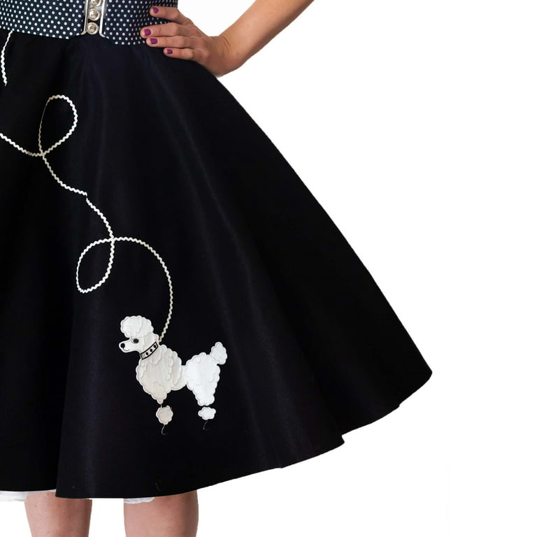 Hip Hop 50s Shop Womens Poodle Skirt Vintage Style Halloween or Dance  Costume