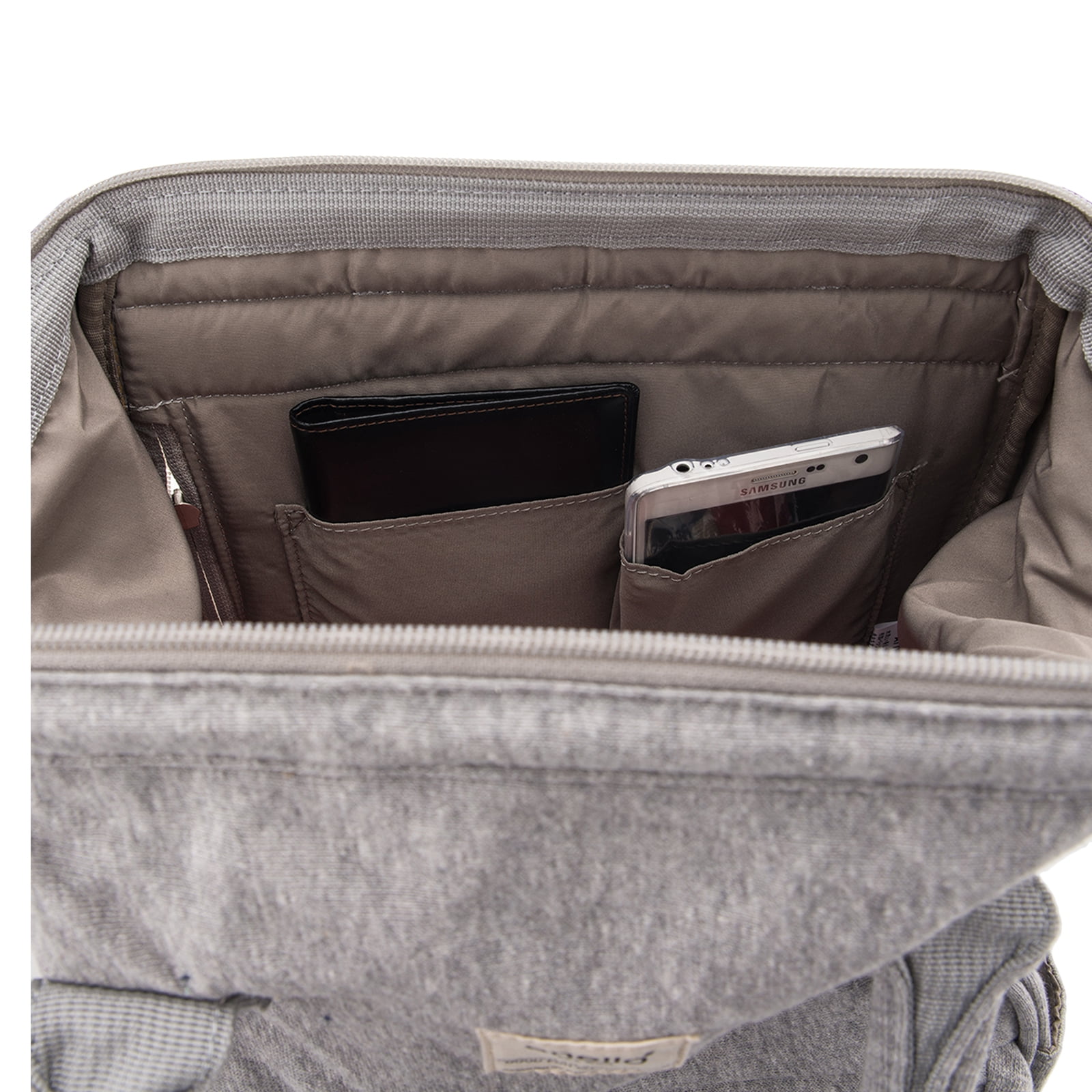 Anello Japan Unisex Grey Backpack Diaper Bag with Laptop Pocket, Carry Handles Anello Official Japan Cotton Grey Unisex Fashion Martinique  main image 3