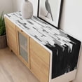 thumbnail image 4 of Black White Table Runner - 72 Inch Long, Kitchen Dining Table Runner Dresser Scarves, Abstract Graffiti Paint Country Retro Tribal Farmhouse Decor for Coffee Tables Wedding Party Banquet, 4 of 8