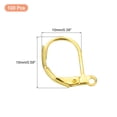 thumbnail image 2 of Uxcell 100Pack LeverBack Earring Hooks French Ear Wire Earring Hook, Gold, 2 of 4