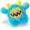 Blue, variant on Natural Rubber Sound-Sounding Sog Toy Balls,Dog Toy Ball, with a Groove Design That is Resistant to Bites, Has a High Bounce, Dog Training Interactive Pet Toy, Relieving Pet Anxiety,（small size）2Pack