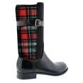 thumbnail image 4 of GreenBox Official Women Black Red Casual Fashion Rain Boots Heel Boot, 4 of 6