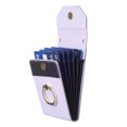 thumbnail image 5 of Adhesive Ring Holder Phone Pocket, Cell Phone Stick On Card Holder Wallet Sleeve, PU Leather Credit Cards/ID Card Holder with Sticker for Back of Phone - Purple, 5 of 8