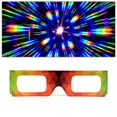 thumbnail image 1 of Gafas de difracción GloFX, papel, cartón, arco iris geométrico, 1 of 5