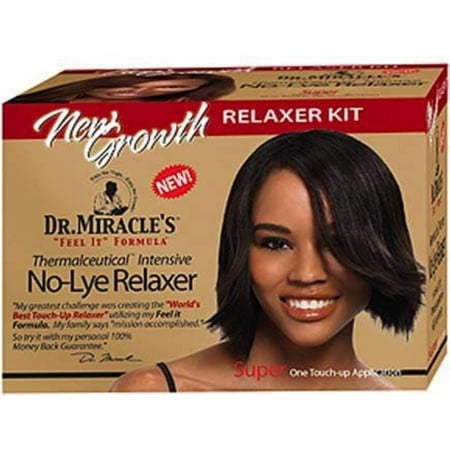 Dr. Miracle's New Growth Intensive No-Lye Relaxer Kit Super Strength,  1 (Best Relaxer For Hair Growth)