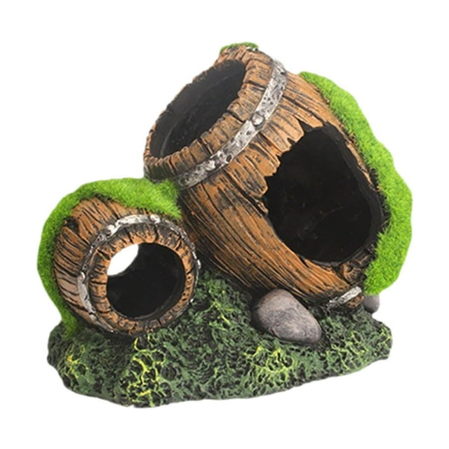 Decoración de pecera jinwen escondite cueva de peces 14x9x11cm