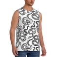thumbnail image 2 of Uemuo Hand Drawn Snake Pattern Men's Sleeveless T-Shirt,Muscle Athletic Tank Top, Moisture-wicking Quick-dry Breathable Classic Tee Top for Gym Run Outdoor Sports-XX-Large, 2 of 8