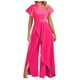 thumbnail image 1 of Mono largo de pierna ancha para mujer - Mangas elegantes de encaje, conjunto festivo para fiesta, poliéster, tallas S-XXL, 1 of 8