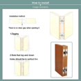 thumbnail image 5 of 2 Pcs Zinc Alloy Concealed Invisible Hinge Folding Door Concealed Cross Concealed Hinges 43.7mm, 5 of 5