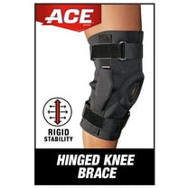 ACE Brand Hinged Knee Brace, Adjustable, Black, 1/Pack