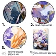 thumbnail image 3 of Designart "Exquisite Deep Purple Iris Blossoms II" Irises Floater Framed Wall Art Living Room, 3 of 5