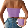 thumbnail image 5 of WHEANG Strapless Bra Women Summer Strapless Bra Breathable Daily Basic Bandeau Top Non-Slip Wireless Invisible Tube Bra Soft Stretch Comfort Casual Bandeau Strapless Bra Size M Purple, 5 of 5