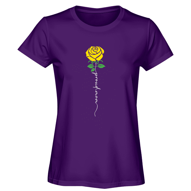 Playera de Mujer 1 Pza con Estampado Rosa con Frase en inglés "Proud Mom" | 10 de Mayo Día de las Madres | Prenda entallada y Tela delgada fabricada con 100% Algodón
