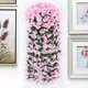 thumbnail image 5 of 2 racimos de pétalos de flores artificiales colgantes, flores artificiales colgantes de glicina para la decoración del hogar de la boda (rosa claro) ER, 5 of 5