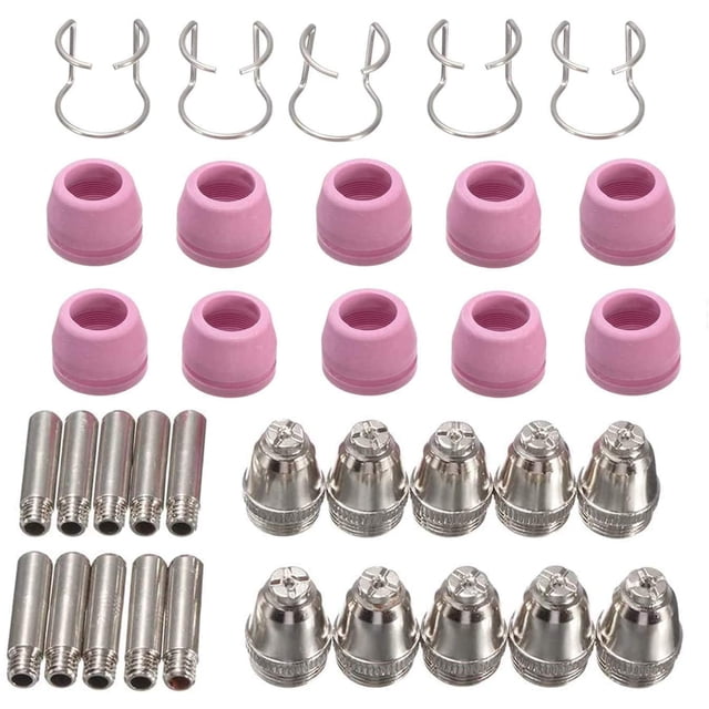 35 Unids Cortador de Plasma Ag60 Sg55 Antorcha De Corte Consumibles Electrodo Boquilla Cortador Kit Antorcha De Soldadura Accesorios