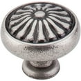 thumbnail image 5 of Top Knobs M601 Flower 1-1/4" Mushroom Cabinet Knob From The Normandy Collection - Grey, 5 of 7