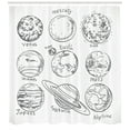 thumbnail image 3 of Ambesonne Science Shower Curtain, Solar System Mercury, 69"Wx70"L, Black White, 3 of 3