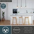 thumbnail image 2 of Da Vinci 3L Bronze Linear Chandelier Island Pendant Light Fixture, 2 of 10