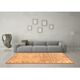 thumbnail image 3 of Ahgly Company Indoor Rectangle Oriental Orange Modern Area Rugs, 2' x 5', 3 of 4