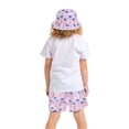 thumbnail image 6 of CCRFTGI Swim Trunks for Child Boys Beach Hawaiian Boy Swim Trunks Vacation Funny Coconut Tree Boys Summer Clothes with Bucket Hat Pink 12-13 Years, 6 of 6