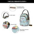 thumbnail image 4 of FORMRS Crossbody Bag for Women Quilted Travel Shoulder Cell Phone Purse with Chain Strap Handbag, Blue Trains Pattern, 4 of 7
