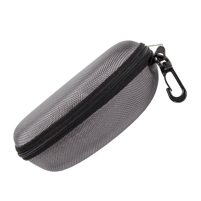 Étui de Rangement pour Lunettes, Pochette à Fermeture Éclair pour Lunettes de Soleil, Protecteur de Lunettes Portable, Étui à Mousqueton, Sac Rigide pour Lunettes de Sécurité et de Lecture, 1 Pce, Beige
