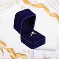 thumbnail image 5 of Unique Bargains Luxury Ring Box Jewelry Display Box for Engagement Disposal Decorative Box Suede Blue, 5 of 7