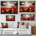 thumbnail image 4 of Designart "Blossoming Crimson Meadow" Flower Floater Framed Wall Decor, 4 of 5