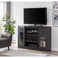 thumbnail image 6 of Home Source Jill Zarin Espresso Bar Cabinet with Curved Glass Doors, 6 of 8